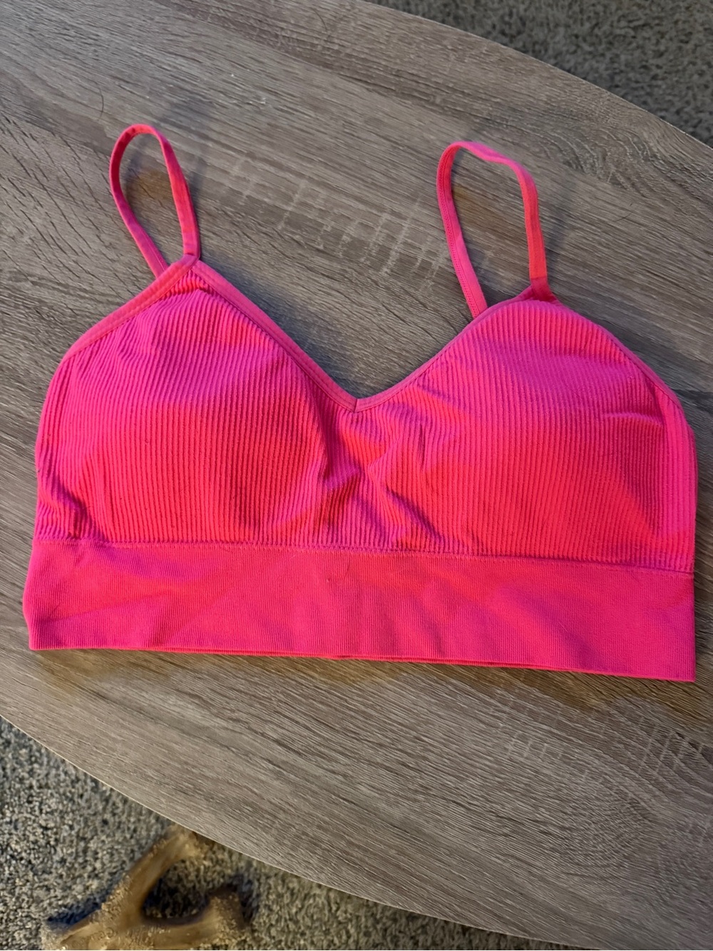 Maurices Pink Ribbed Bralette